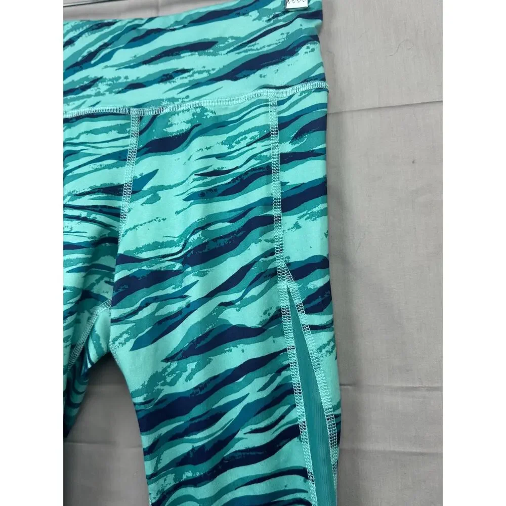 Old Navy Girls Blue Wave Go-Dry Leggings, Size L (10-12)